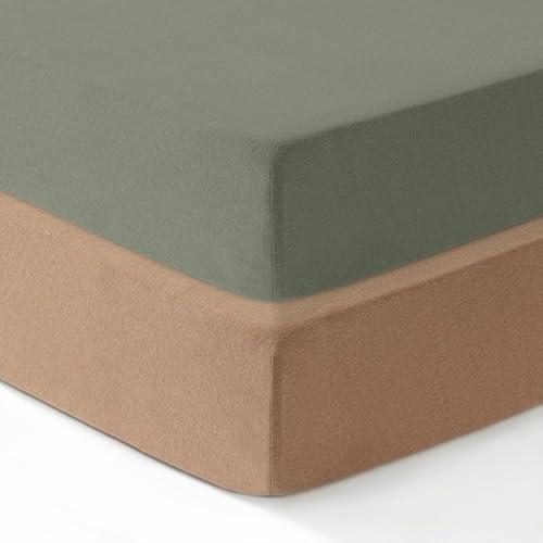 Dreamology Mini Crib Sheets,100% Cotton Crib Sheet, 2-Pack, Soft, Baby Crib Sheets for Boys, Girls, Pack n Play Sheets, Pack and Play Sheets Fitted,Mini Crib Sheet, Crib Mattress Sheets, 24 x 38