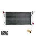 KUUHLERSAT 34'' Core Radiator, 3 Row Core All Aluminum Radiator Compatible with Chevy Silverado 1500 Suburban GMC Yukon Sierra Tahoe Escalade ESV 5.3L 6.0L 6.2L V8 Engine Cooling Radiators