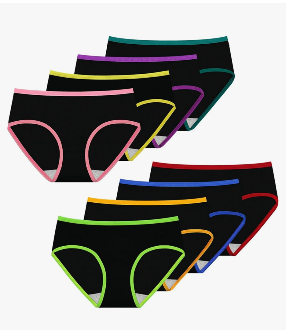Girls Underwear Cotton Panties for Teens Girl Kids Briefs Pack of 8 12-14 Years XL