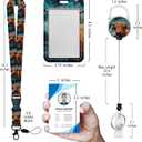 Badge Holder with Lanyard,Highland Cow Lanyards for ID Badges, Badge Holder with Breakaway Lanyard Keychain, Card Protector for Women, Gifts for Teacher Nurse Workers (onesize)