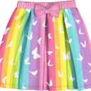 LQSZ Girls Outfit Summer Party Dress T-Shirt Skirts With Bag 3-Piece Set Back to School TuTu for Toddler Kids 4-12Years (Pink)