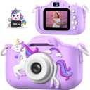 Mgaolo Kids Camera Toys for 3-12 Years Old Boys Girls Children,Portable Child Digital Video Camera with Silicone Cover, Christmas Birthday Gifts for Toddler Age 3 4 5 6 7 8 9 (Camo Purple)