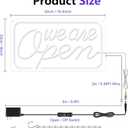 Neon We Are Open Signs for Business, 16.5''x 9'' Open Sign LED, Super Bright & Easy to Spot Open Neon Sign(Pink&Blue&Yello), with ON/OFF Switch & Adapter, Ideal for Window, Party, Wall, Bars, Coffee