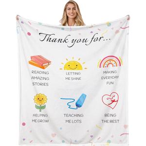 Teacher Appreciation Gifts for Women Men Teacher Gifts for Teachers Blanket Thank You Graduation Giftss for Teacherss from Student Valentines Giftss for Women Men 50" x60 Blanket