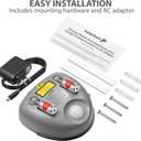 Fosmon, Wider Angle Upgrade, Dual Laser Garage Parking Assist Guide System, 360-degree Adjustable Parking Sensor with AC Adapter and Battery Backup for Car/Automotive