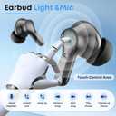Wireless Earbuds, Bluetooth 5.4 Headphones HiFi Stereo 50H Playback LED Digital Display Ear Buds with ENC Noise Canceling Headset, IPX7 Waterproof Earphones for Running/Workout (Black)