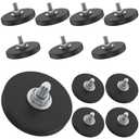 12 Pcs Magnet Base 1.69 Inch Round Neodymium Mounting Magnet M6 Thread Stud Anti-Scratch Strong for Lighting Bar Camera Cabinet Blackboard Refrigerator  