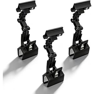 3pcs Sign Clips Clip Holder Sign Holder Clip Paper Holder for Table Top Clip On Sign for Paper Holder Computer Monitor Handy Artist Supplies Holder(Black)
