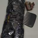 ALXNAN Clip in Long Wavy Synthetic Hair Extension 24 Inch Black Brown 4PCS Thick Hairpieces Fiber Double Weft Hair for Women