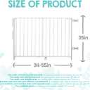 Regalo Safety 35" Extra Tall Baby Gate for Stairs, Wall Mounted 2-in-1 Wide Stair Gate for Babies, Toddlers, & Pets, Includes Banister and Wall Mounting Kit, White