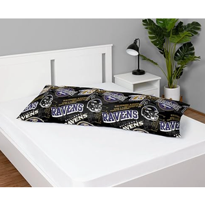 Baltimore Ravens Printed Plush Body Pillow, 54in x 20in