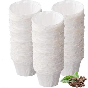 Disposable Paper Coffee Filters, Keurig K Cup Paper Filters for Keurig Single Brewer Reusable Cups, K-cup Coffee Pods, Fits All Brands Reusable K Cups (100) (White)