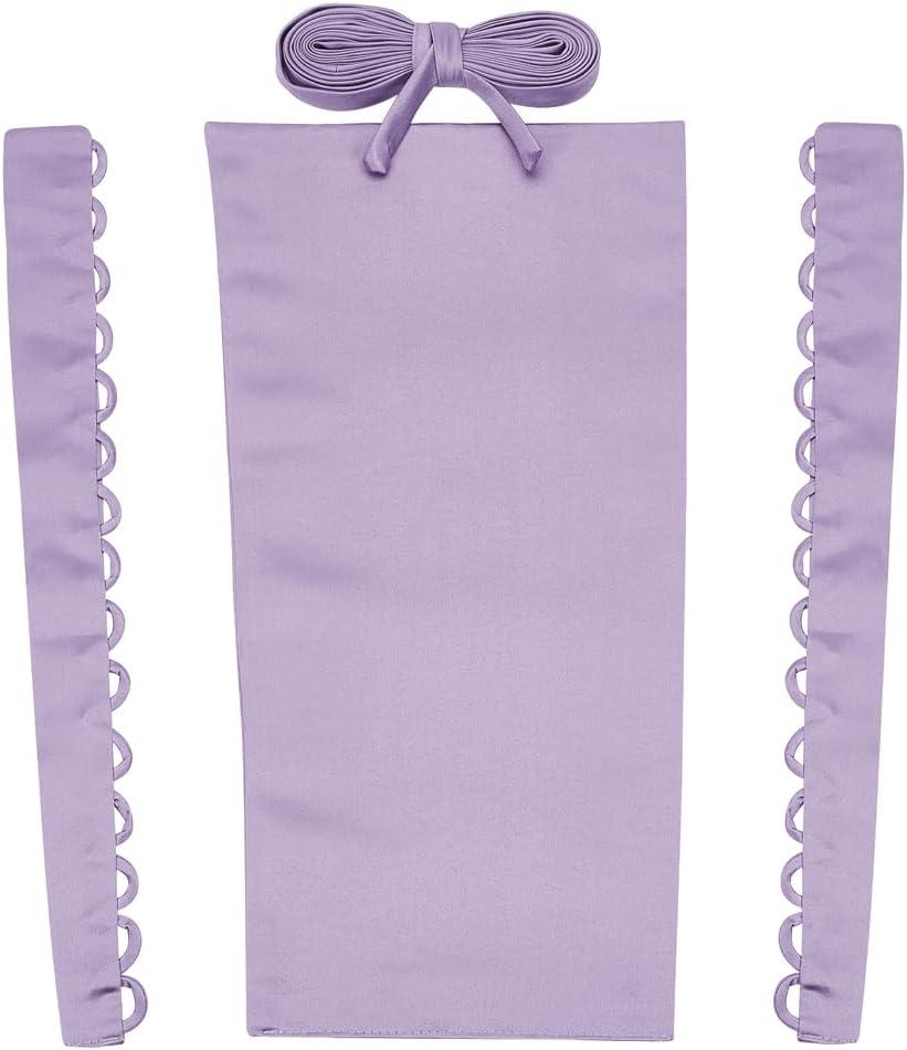 BENECREAT 3PCS Satin Corset Set, Zipper Replacement, Mauve Lace Webbing, Adjustable Back for DIY Handmade Wedding Gown Accessory Material