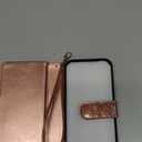 Varikke for iPhone 16 Pro Max Wallet Case Detachable with Card Holder for Women, Fashion Glitter PU Leather Strap Magnetic Flip Wallet Removable Phone Case Cover for iPhone 16 Pro Max 6.9", Rose Gold