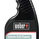 Weber Exterior Grill Cleaner, Black – Streak‑Free Spray for Removing Grease, Grime & Water Spots on Stainless Steel, Painted Steel & Porcelain‑Enamel Surfaces