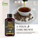 Organic Jamaican black Castor Oil (10.15 fl oz) USDA Certified, Traditional Handmade with Typical and Traditional roasted castor beans smell ,100% Pure black Castor Oil (No Additive, Non GMO)