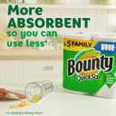Bounty Paper Towels Quick Size, White, 6 Family Triple Rolls = 20+ Regular Rolls