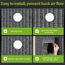 Rossesay Roof Vent Cap with Damper Removable Screen and Bottom Extension Kitchen Range Hood Steel Roof Bathroom Exhaust for Ventilation System, Black(4 Inch)