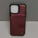 Vinich for iPhone 13 Pro Max Wallet Case with Card Holder, RFID Blocking Credit Slots Kickstand Shockproof Phone Cover Fit for iPhone 13 Pro Max 6.7" Wine Red