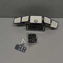 3000 Lumen Low Voltage Black Solar Integrated LED Landscape Flood Light, 5 Adjustable Heads, 3 Brightness Mode