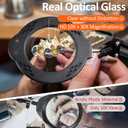 Magnifying Glass with Light and Stand, 10X 30X Desktop LED Magnifying Lamp with Base and Clamp, 5 Color Modes, 3 Dimmable Levels Hands Free Magnifying Glass for Reading, Close Work, Crafts, Jewelry
