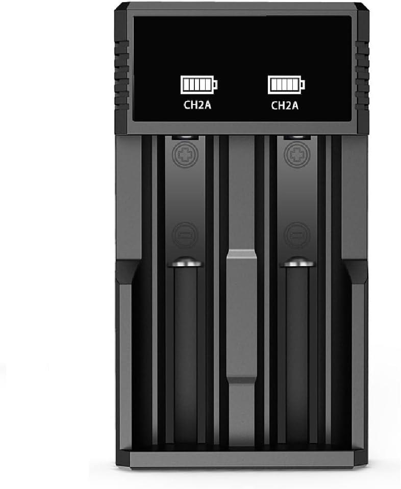Universal 18650 Battery Charger,2 Bay Battery Charger for 3.7V Li-ion Rechargeable Battery 26650 18650 18500 18350 17670 16340 14500 14650