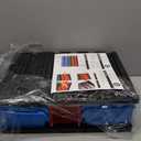 Wall Mounted Storage Bins Parts Rack 4 Colors Garage Plastic Shop Tool Organizer, ABS Plastic Garage Rack, Screw Storage 30 Bins (25.2inch*16.2inch)