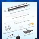 HQUA-TWS-12 Ultraviolet Water Purifier Filter for Whole House Water Purification,12GPM 120V, 1 Extra UV Lamp + 1 Extra Quartz Sleeve