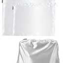 2 Pack Dust Bags for Handbags Silk Dust Cover Bag for Handbags Purses Shoes, Dustproof Drawstring Bag Travel Storage Pouch (White)