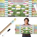 2026 World Cup Schedule Poster Extra Large 43.31"x17.72" Waterproof PP, Dry Erase Soccer Tournament Wall Chart with Knockout Bracket & Group Stage Tracker Perfect for Home, Office, Bar, Viewing Parties & Fans
