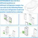[2 PACK] UPGRADED WPW10289497 Refrigerator Door Bin Compatible with Whirlpool Refrigerator Door Shelf Bin W10289497, KitchenAid Kenmore Door Shelf WRF535SWHZ WRF535SMBM WRF535SWHV KRFC300ESS Shelves