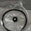 OEC Vented Splatter Guard Microwave Glass Cover for Food with Easy-Grip Handle, 12.5 inch (Inner Diameter 11.8), Food Grade Tempered Glass, BPA Free Silicone Rim with Steam Vent - Dishwasher Safe (Black)