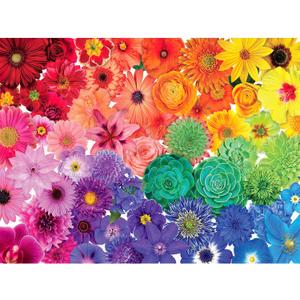 Jigsaw Puzzles for Adults 1000 Pieces, Rainbow Flowers Puzzle Game Large 1000 Pieces Artwork for Adults Teens Family - 27.6X 19.7IN (Flower)