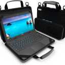 UZBL 13-14 inch Always on Pouch Work In Case For Chromebook and Laptops, Designed For Students, Classrooms, and Business (Black Fabric)