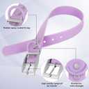 Wisedog Waterproof Dog Collar with Airtag Holder, Adjustable Soft Rubber Coated Webbing, Odor-Proof and Easy to Clean for Small Medium Large Dogs(S|8.5"-12.5" 4/5 in, Lilac)