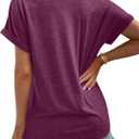 Women's Floral T-Shirts V-Neck Dandelion Sun Flower Graphic Casual Tee Boho Tops Cute Wildflowers Shirts (Purple, M)