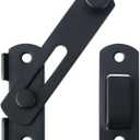 Alise 4 inch Flip Latch Gate Latches, Safety Door Lock for Barn Wood Fence Sliding French Doors,Heavy Duty SUS304 Stainless Steel Gate Hardware Matte Black MS9500-B