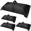 D&ONEHOS Umbrella Base Weight Fillable Sandbags, Sandbags for Weights (4 x 30LBS), Sandbag Weights for Patio Umbrella Base, Photography, Camping, Outdoor Use, Set of 4, Black(Without Sand)