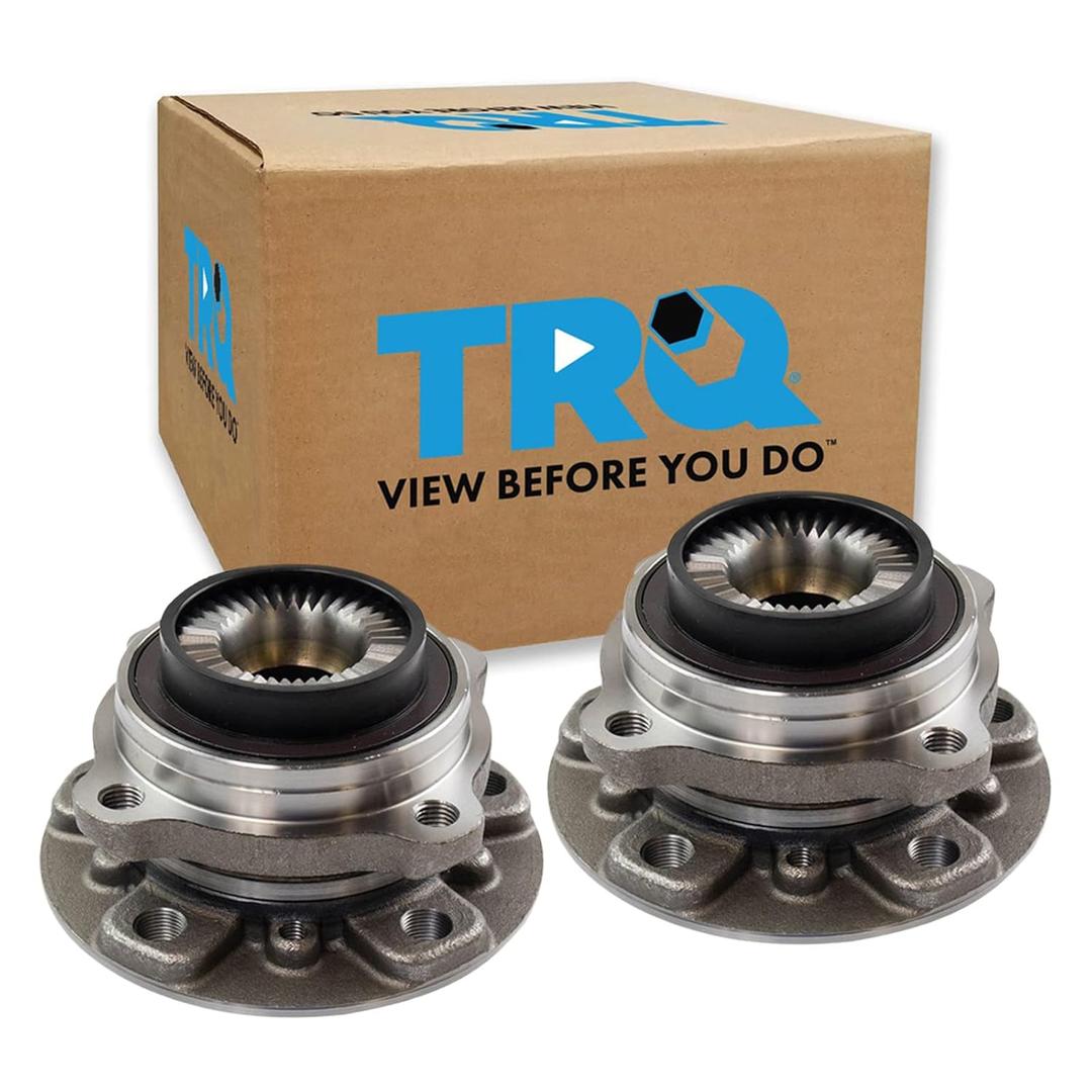 TRQ 2 Piece Rear Passenger Side Wheel Bearing & Hub Assembly Set with ABS Sensor Compatible with 2013-2016 BMW M5 2012-2018 M6 2014-2019 M6 Gran Coupe