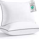 JOLLYVOGUE Pillows Queen Size Set of 2, Hotel Collection Bed Pillows for Side, Back, and Stomach Sleepers, Fluffy and Supportive, Down Alternative Microfiber Filled Sleeping Pillow 20x30