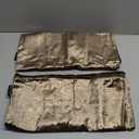 Phantoscope Pack of 2 Sparkling Velvet Geometric-pattern Throw Decorative Pillow Cover Soft Gold Glitter Square Cushion Cover Pillowcase for Couch Bed and Chair, Dark Brown, 18 x 18 inches, 45 x 45 cm