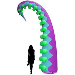 TrendBox Inflatable 14.7 Feet Giant Octopus Tentacle with Air Blower for Halloween Party Decoration, Advertising - Mold B(Purple)
