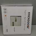 STICKGOO 20 Sheets Peel and Stick Backsplash Tile, Stick on Backsplash for Kitchen and Bathroom, White Sandstone Look PVC Mixed Metal Gold Self Adhesive Wall Tiles