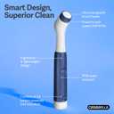 Casabella Handheld Spin Detail Scrubber, AA Battery Powered, 3 Brush Heads, White