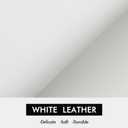 MEWANT Hand Stitched White Leather Tesla Model 3 Steering Wheel Cover for Tesla Model 3 2017-2023 / Model Y 2020-2023 for Tesla Model 3/Y Accessories