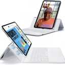 ESR Ascend Keyboard Case, iPad Case with Keyboard Compatible with iPad Pro 12.9 (2022/2021/2020/2018), Magnetic Detachable Case, Fully Adjustable Portrait/Landscape Stand, White