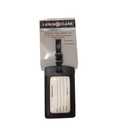 Lewis N Clark Leather Luggage Tag, 2 Pcs, Black 