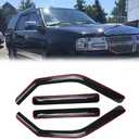 194233 Side Window Visor Wind Vent Deflector fit for 1997-2017 Ford Expedition & 1998-2017 Lincoln Navigator,4pc In-Channel Style Shatterproof Dark Smoke shades Sun Rain Guard 