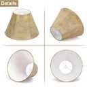 Rustic Lamp Shades Set of 2, Faux Leather Replacement Lampshades, 4.7" Top x 9.8" Bottom x 6.4" High, Small Lamp Shades for Table Lamps Bedside Lamps, Spider, Bulb Clip Adapters Included
