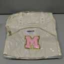 ADYOOM Personalized Lunch Box for Women, Preppy Reusable Insulated Initials Lunch Bag Gift for Friend Large Wide-Open Water Resistant Adult Cooler Tote Bag for Work, Travel, Picnic Beige M